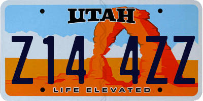 UT license plate Z144ZZ