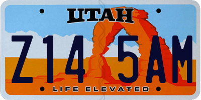 UT license plate Z145AM