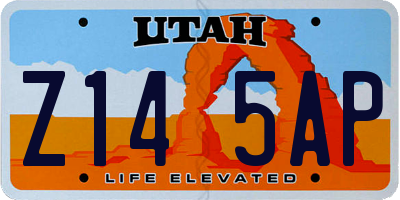 UT license plate Z145AP