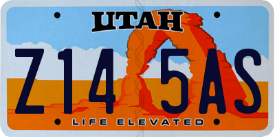 UT license plate Z145AS