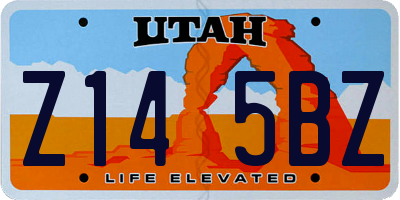 UT license plate Z145BZ