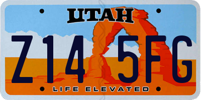 UT license plate Z145FG