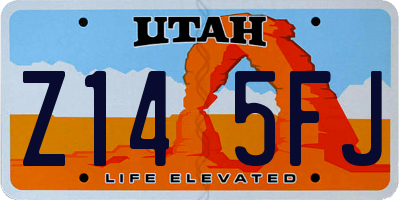 UT license plate Z145FJ