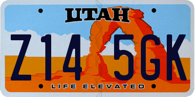 UT license plate Z145GK