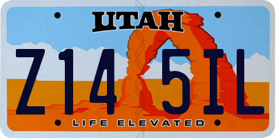 UT license plate Z145IL