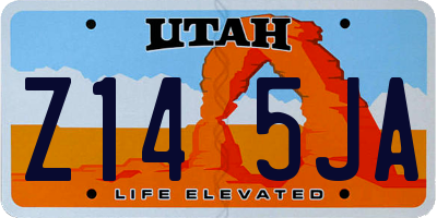UT license plate Z145JA