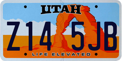 UT license plate Z145JB
