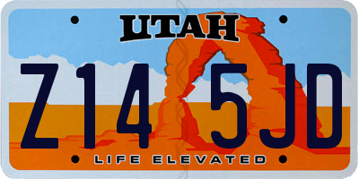 UT license plate Z145JD