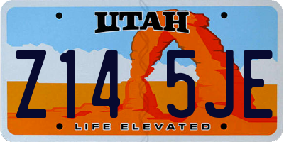 UT license plate Z145JE