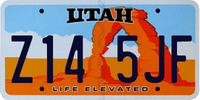 UT license plate Z145JF