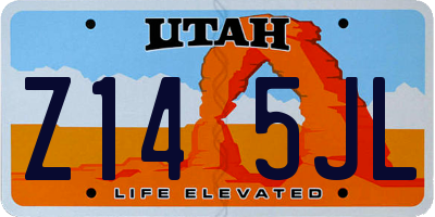 UT license plate Z145JL