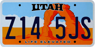 UT license plate Z145JS