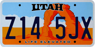 UT license plate Z145JX