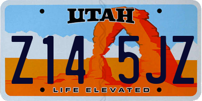UT license plate Z145JZ
