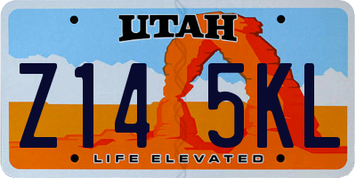 UT license plate Z145KL