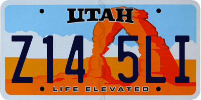 UT license plate Z145LI