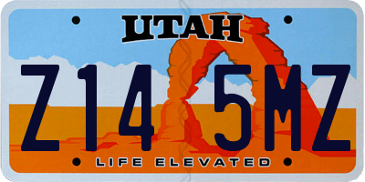 UT license plate Z145MZ