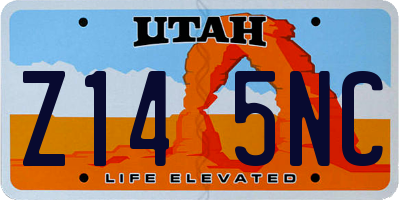 UT license plate Z145NC
