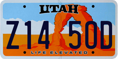 UT license plate Z145OD