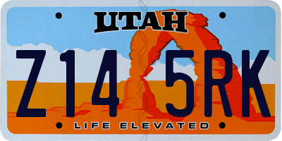 UT license plate Z145RK