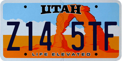 UT license plate Z145TF