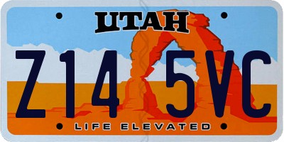 UT license plate Z145VC