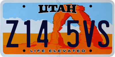 UT license plate Z145VS