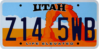UT license plate Z145WB