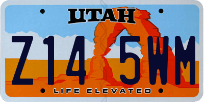 UT license plate Z145WM