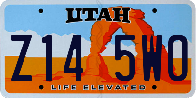 UT license plate Z145WO
