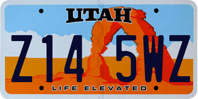 UT license plate Z145WZ