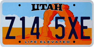 UT license plate Z145XE