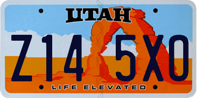 UT license plate Z145XO