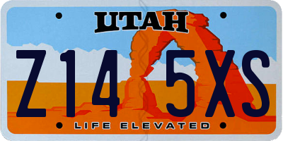 UT license plate Z145XS