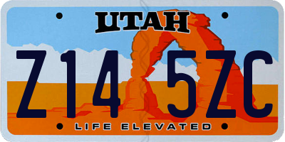 UT license plate Z145ZC