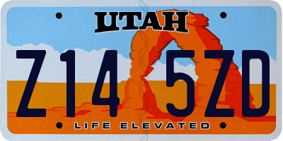 UT license plate Z145ZD