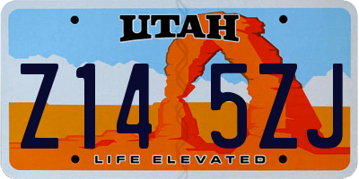 UT license plate Z145ZJ