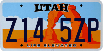 UT license plate Z145ZP