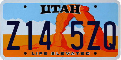 UT license plate Z145ZQ