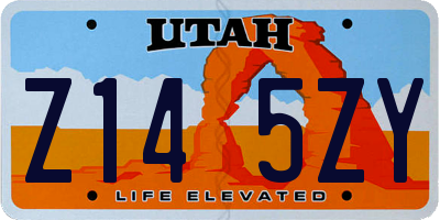 UT license plate Z145ZY