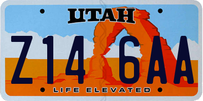 UT license plate Z146AA
