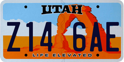 UT license plate Z146AE