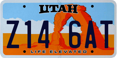 UT license plate Z146AT