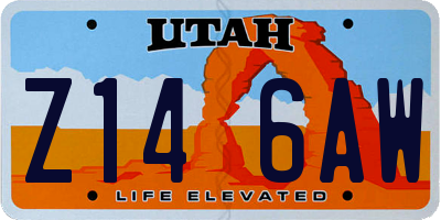 UT license plate Z146AW
