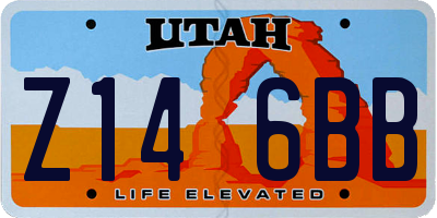 UT license plate Z146BB