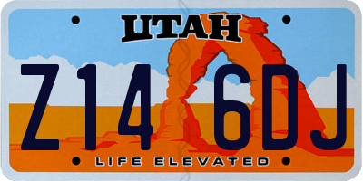 UT license plate Z146DJ