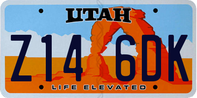 UT license plate Z146DK