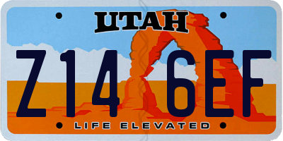 UT license plate Z146EF