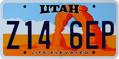 UT license plate Z146EP