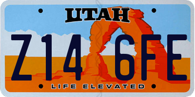 UT license plate Z146FE